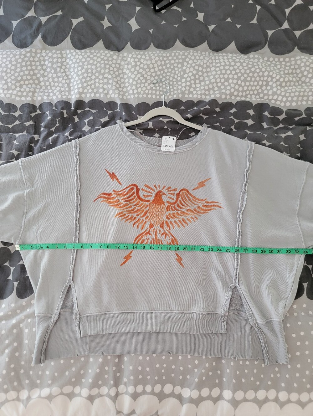 NWT Free People/We the Free zion eagle graphic camden pullover - Picture 5 of 7